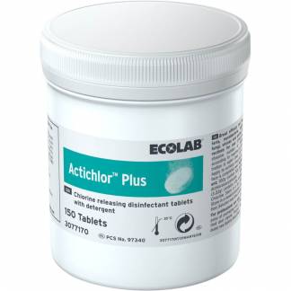 Desinfektion, Ecolab Actichlor Plus, til overflader, tabs, uden farve og parfume, 150stk