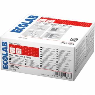 Opvasketabs, Ecolab Smartpower Mini Detergent & Rinse, all-in-one, uden klor, farve og parfume, 24 stk.