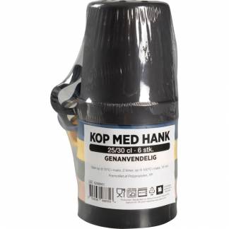 Kop med hank, Abena, 8,8cm, &Oslash;8cm, 250 ml, 300 ml, flerfarvet, PP