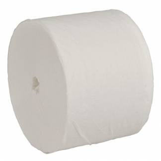 Toiletpapir, neutral, 2-lags, 100m x 9cm , Ø13,3cm, hvid, nyfiber, uden hylse