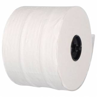 Toiletpapir, ABENA Excellent, 2-lags, 100m x 9,8cm , Ø13,2cm, hvid, nyfiber