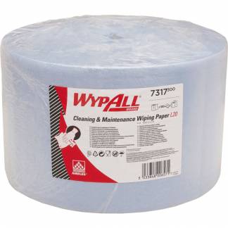 Værkstedsrulle, Kimberly-Clark WyPall L20, 2-lags, 380m x 23,5cm , Ø39,5cm, blå, genanvendt papir *Denne vare tages ikke retur*