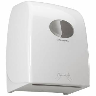 Dispenser, Kimberly-Clark Aquarius, 24x32,6x43cm, hvid, plast, til håndklæderuller