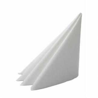 Middagsserviet, Dunilin, 1/4 fold, 40x40cm, hvid