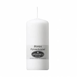 Bloklys, 15cm, Ø7,8cm, hvid, 70 timer, paraffin