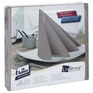 Middagsserviet, Tork Linstyle, 1/4 fold, 39x39cm, grå, nonwoven *Denne vare tages ikke retur*