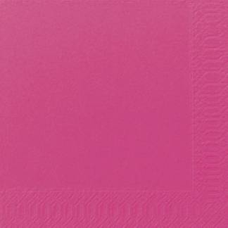 Kaffeserviet, Duni, 3-lags, 1/4 fold, 24x24cm, fuchsia, nyfiber *Denne vare tages ikke retur*