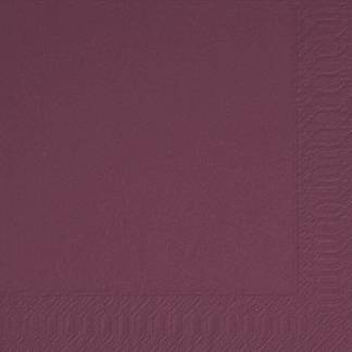 Frokostserviet, Duni, 3-lags, 1/4 fold, 33x33cm, plum, nyfiber *Denne vare tages ikke retur*