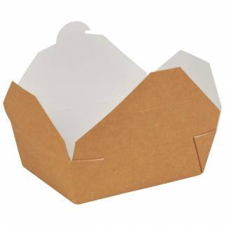 Takeaway boks, ABENA, 14x10x5cm, 750 ml, brun, kraft/PE, stor