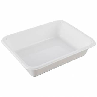 Bakke, C 2227-1D, 22,7x17,8x5cm, 1410 ml, hvid, CPET, 1-rums, standard serie, hovedret