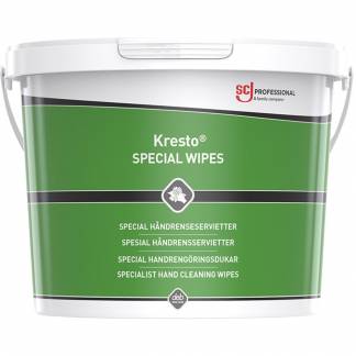 Renseserviet, SC Johnson Kresto Special Wipes, hvid, nonwoven, med ethanol og parfume, 150 stk.