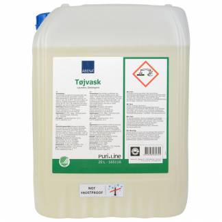 Tøjvask, ABENA Puri-Line, 20 l, flydende, kulørt og hvidt, uden farve og parfume