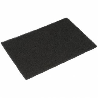 Skurefiber, 22,5x15x0,8cm, sort, nylon/polyester, grov skureeffekt