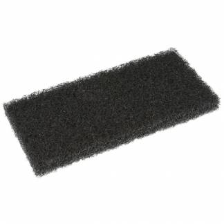 Skurefiber, 25x12x2,5cm, sort, nylon/polyester, grov skureeffekt