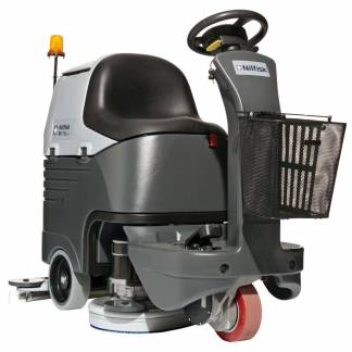 Gulvvasker, Nilfisk, BR752 Ecoflex Complete, gr&aring;, 2-rums, ride-on, 80/80 l, 710 mm *Denne vare tages ikke retur*