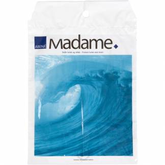 Madamepose, 5 l, hvid, LDPE/genanvendt, bølgemotiv, 25x36,5cm, med huller til holder