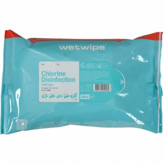 Overfladedesinfektion, Wet Wipe, Mini, 30x20cm, med 2000 ppm aktiv klor, vand, 10 stk.