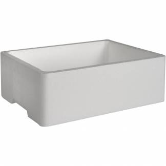 Termokasse, 40x30x14cm, hvid, EPS, 1-rums, eksl. l&aring;g