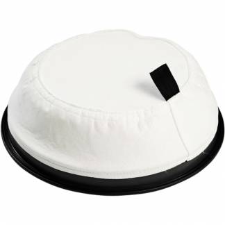 Posefilter, Nilfisk, hvid, med sort plast kant, til VP300