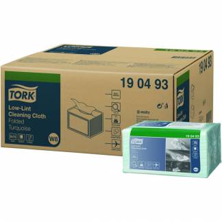 Industriaftørring, Tork W8, 1-lags, 38,5x30cm, 19,3 cm, turkis, nonwoven, cellulose, polypropen og PET *Denne vare tages ikke retur*