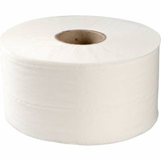 Jumborulle, ABENA Care-Ness Excellent Eco, 2-lags, Mini, 190m x 9,5cm , Ø19,5cm, hvid, nyfiber