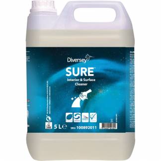 Universalrengøring, Diversey SURE Interior & Surface Cleaner, 5 l, uden farve og parfume *Denne vare tages ikke retur*