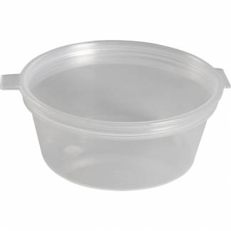Dressingb&aelig;ger, ABENA Gastro, 2,5cm, &Oslash;7cm, 60 ml, klar, PP, med h&aelig;ngslet l&aring;g