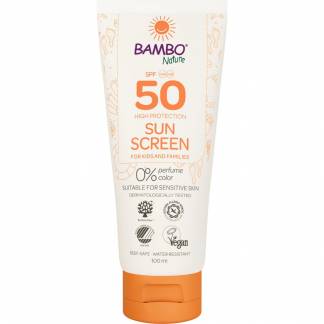 Sollotion, Bambo Nature, 100 ml, SPF 50, uden farve og parfume, EU