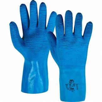 Latex handske, DPL Ruf-it, 9/L, bl&aring;, latex, varmeresistent