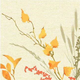 Middagsserviet, Dunisoft, Fall Beauty, 1/4 fold, 40x40cm, hvid *Denne vare tages ikke retur*