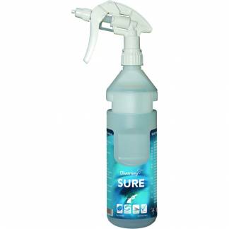 Bruseflaske, Diversey, 750 ml, til Sure Interior & Surface Cleaner, hvidt brusehoved *Denne vare tages ikke retur*