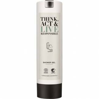 Shower gel, Think, Act & Live Responsible, 300 ml, hvid, Smart Care System
