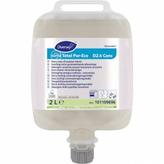 Universalreng&oslash;ring, Diversey Suma Total Pur-Eco D2.4 conc, 2 l, DvM/DQFM, uden farve og parfume
