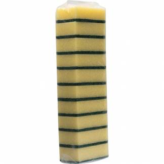 Skuresvamp, 9x5,5x2,8cm, gr&oslash;n, polyester/polyether, grov skureeffekt