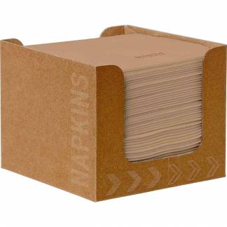 Kaffeserviet, Dunisoft, 1/4 fold, 20x20cm, brun, bio, i brun papdispenser *Denne vare tages ikke retur*