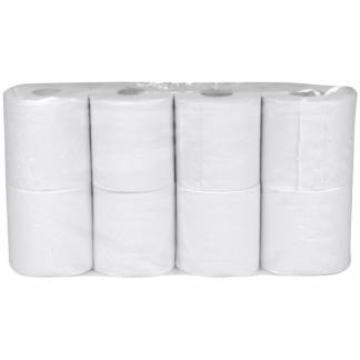 Toiletpapir, neutral, 2-lags, 34,5m x 9,4cm , Ø10cm, hvid, genanvendt papir