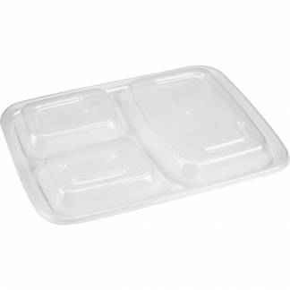 Låg til take-away bakke, ABENA Cater-Line, 22,9x17,3x1,8cm, klar, PP