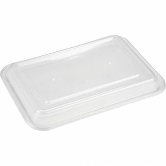 Låg til take-away bakke, ABENA Cater-Line, 14x11,5x1,5cm, klar, PP