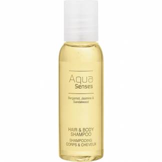 H&aring;r og bodyshampoo, Aqua Senses, 35 ml