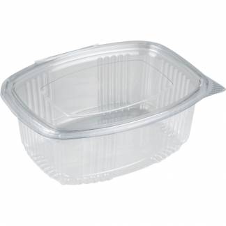 Salatb&aelig;ger, ABENA Cater-Line, 13,2x9,5x4,1cm, 250 ml, klar, RPET, med h&aelig;ngslet l&aring;g