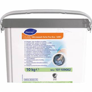 Vaskepulver, Diversey CLAX Microwash Forte Pur-Eco 32B1, kulørt, uden farve og parfume, 10 kg