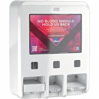 Dispenser, Tork, hvid, til p&aring;fyldning af bind, tamponer og trusseindl&aelig;g *Denne vare tages ikke retur*