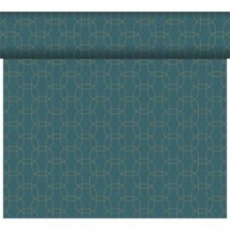 Kuvertløber, Dunicel, Golden Deco, 24x0,4m, ocean teal, tete-a-tete