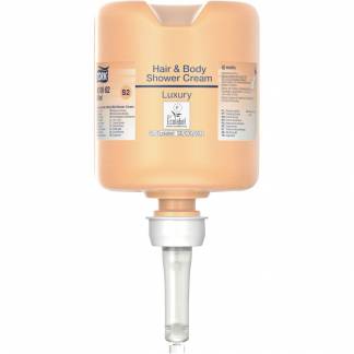 H&aring;r og body shower cream, Tork S2 Premium, 475 ml, med farve og parfume, mini