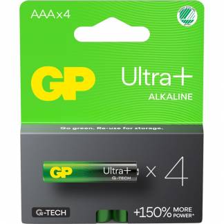 Batteri, GP Ultra Plus, Alkaline, AAA, 4-pak