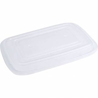 Låg til take-away bakke, ABENA Cater-Line, 22,7x15,4x1,6cm, klar, PP