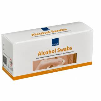 Alkohol serviet, ABENA, 14x18cm, 75% ethanol, 0.5% klorhexidin, enkeltpakket