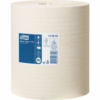 Håndklæderulle, Tork M2 Universal, 1-lags, Midi, 280m x 19cm , Ø19cm, hvid, blandingsfibre, uden hylse *Denne vare tages ikke retur*