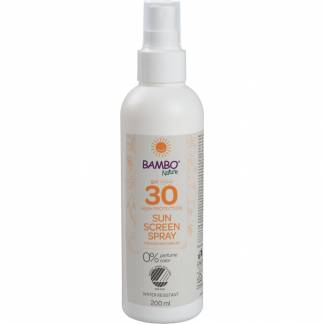 Solspray, Bambo Nature, 200 ml, SPF30, til børn, uden farve og parfume