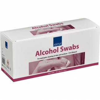 Alkohol serviet, ABENA, 20x15cm, 75% ethanol, enkeltpakket